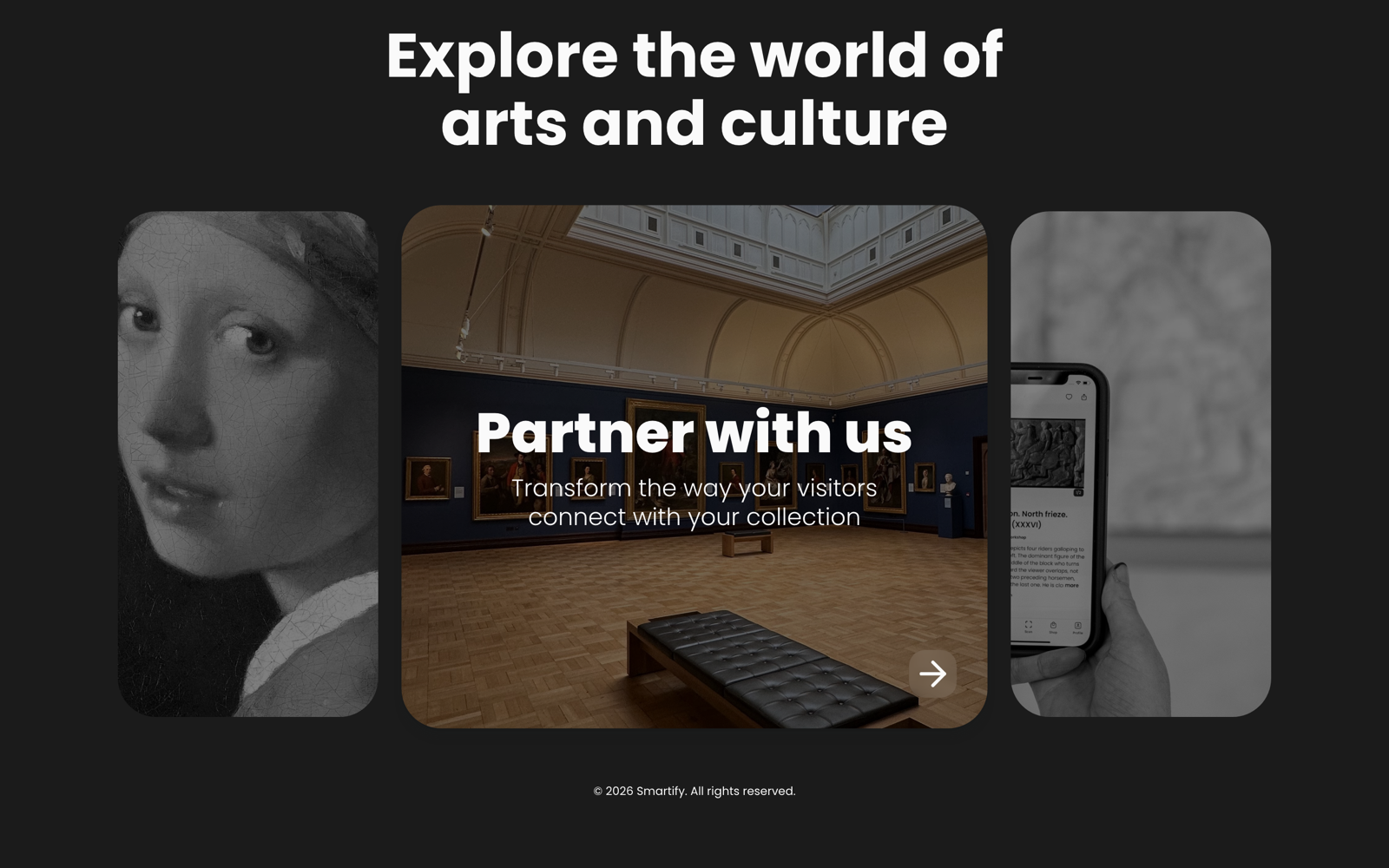 Smartify homepage screenshot
