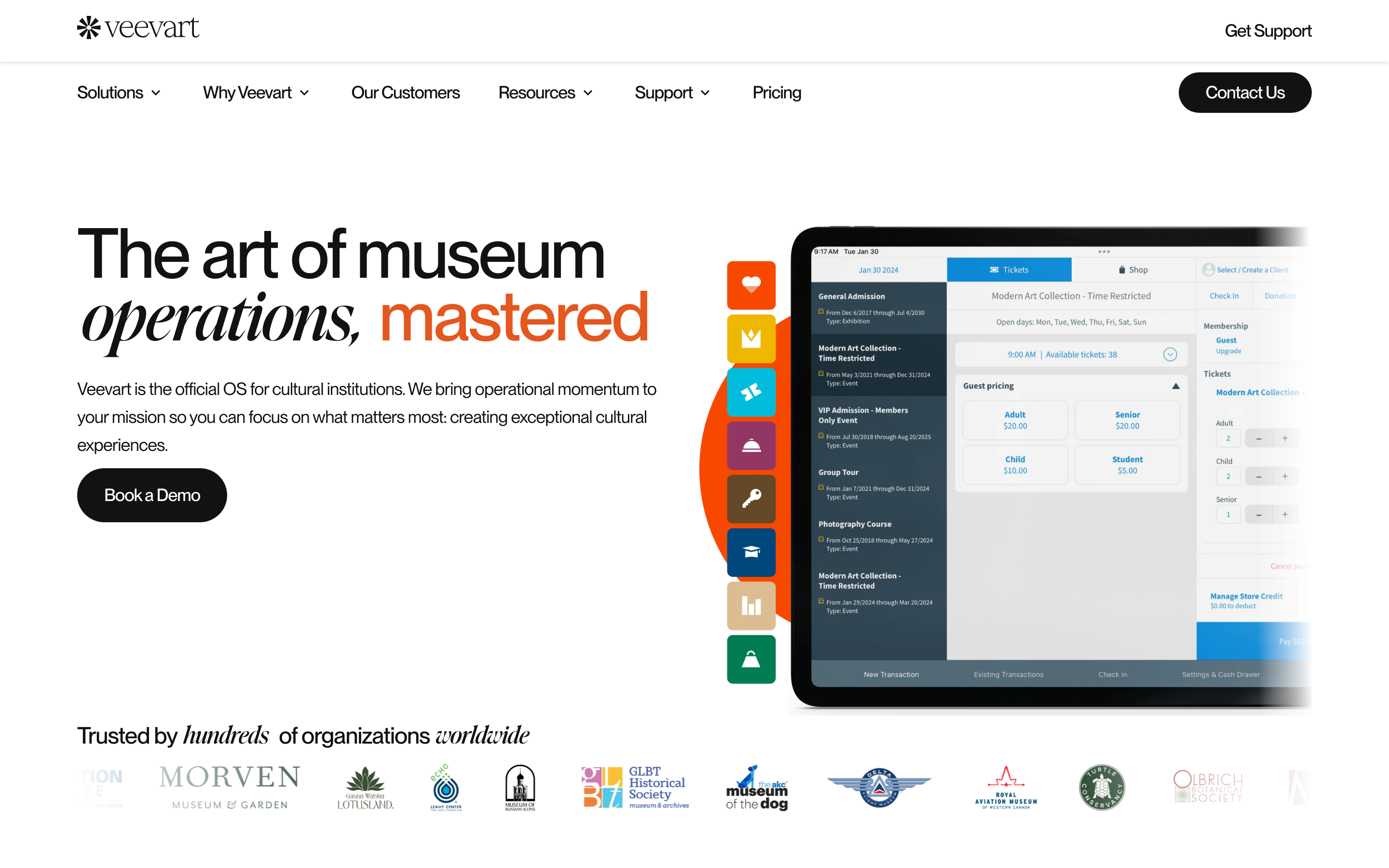 Veevart homepage screenshot